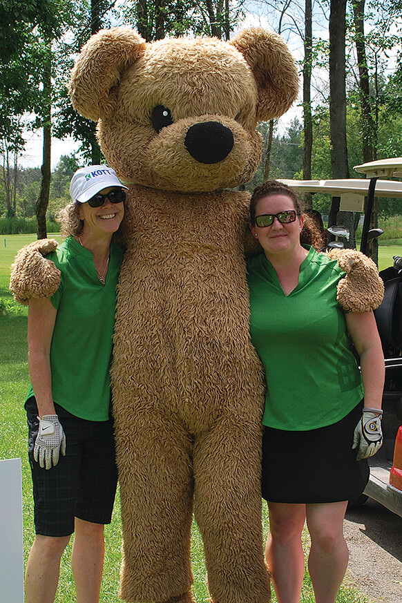 The CHEO Bear visited golfers throughout the day.