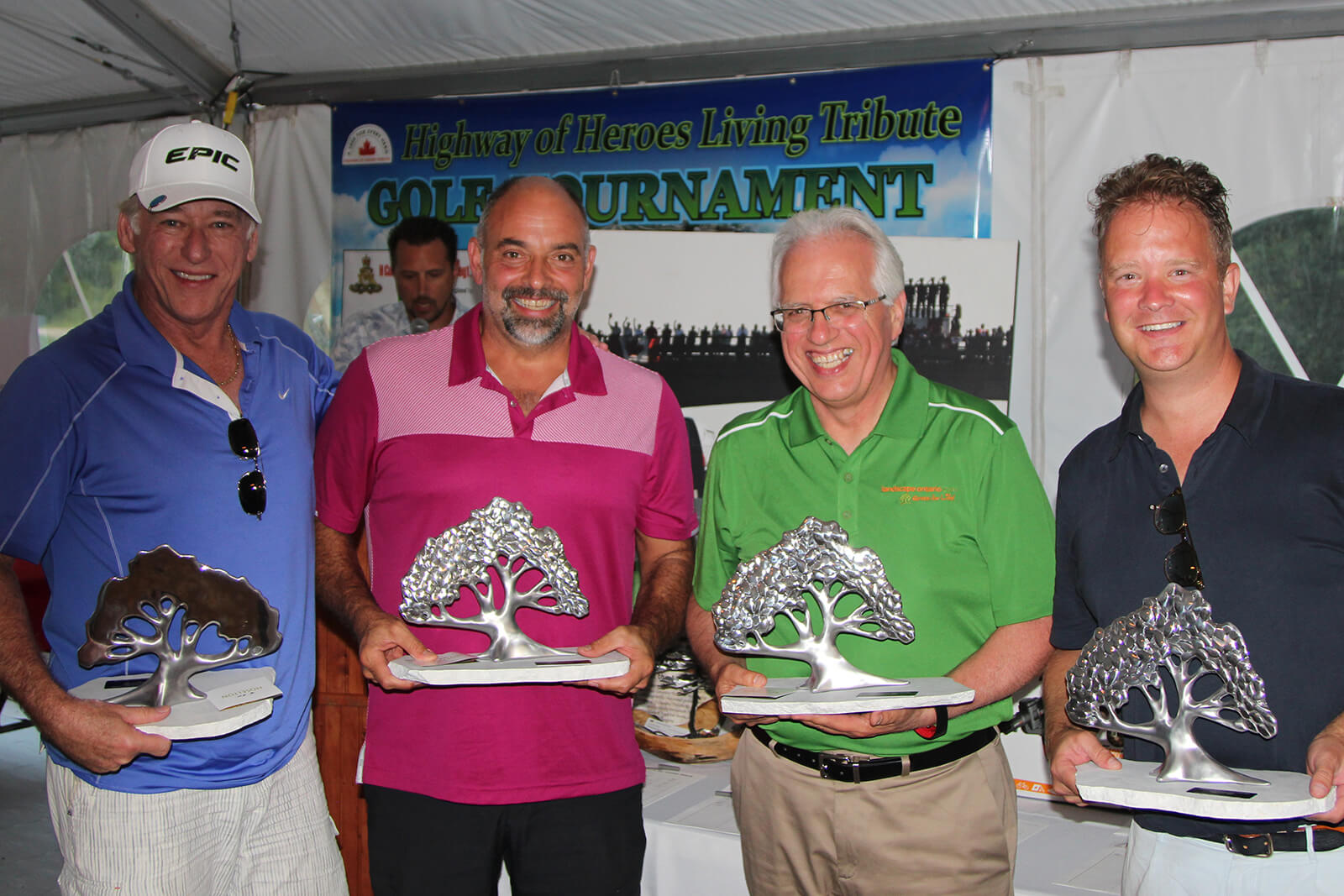 The winning foursome: Paul Rosenberg, Joe Morello, Tony DiGiovanni and Craig Stovel.